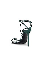 Bottega Veneta Leaf Ankle Strap Sandal in Glacier & Emerald, view 3, click to view large image.