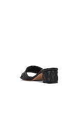 Bottega Veneta Mule Sandal in Black, view 3, click to view large image.