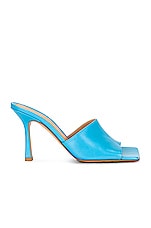 Bottega Veneta Leather Mules in Sky Blue, view 1, click to view large image.