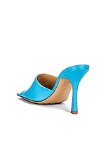 Bottega Veneta Leather Mules in Sky Blue, view 3, click to view large image.