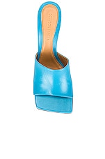 Bottega Veneta Leather Mules in Sky Blue, view 4, click to view large image.