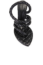 Bottega Veneta Leaf Sandal in Black, view 4, click to view large image.