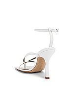 Bottega Veneta Leather Stretch Toe Heels in Optic White, view 3, click to view large image.