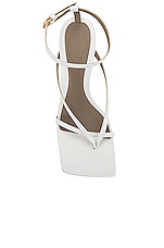 Bottega Veneta Leather Stretch Toe Heels in Optic White, view 4, click to view large image.
