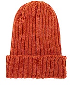 Beams Plus Wool Watch Cap in Orange, view 2, click to view large image.