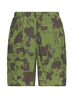 Beams Plus Mil Athletic Shorts Nylon Camo Print in Olive, view 1, click to view large image.