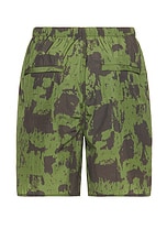 Beams Plus Mil Athletic Shorts Nylon Camo Print in Olive, view 2, click to view large image.