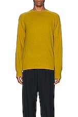 Beams Plus Sweater in Mustard, view 3, click to view large image.