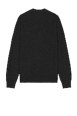 Beams Plus Cardigan Elbow Patch 7g in Charcoal, view 2, click to view large image.