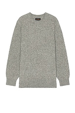 Beams Plus Crew Cashmere Sweater in Grey, view 1, click to view large image.