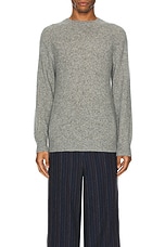 Beams Plus Crew Cashmere Sweater in Grey, view 3, click to view large image.