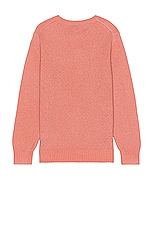 Beams Plus Crew Cashmere Sweater in Pink, view 2, click to view large image.