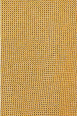 Beams Plus Slab Knit Polo Cotton Linen in Mustard, view 3, click to view large image.