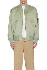 Beams Plus Mil Flight Blouson in Sage, view 4, click to view large image.