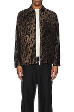 Beams Plus Zipper Front Diamond Pattern Jacquard Jacket in Black, view 5, click to view large image.