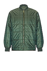 Beams Plus Rev Puff Ripstop Jacket in Green, view 1, click to view large image.