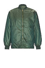 Beams Plus Rev Puff Ripstop Jacket in Green, view 2, click to view large image.