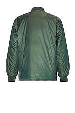 Beams Plus Rev Puff Ripstop Jacket in Green, view 4, click to view large image.