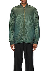 Beams Plus Rev Puff Ripstop Jacket in Green, view 5, click to view large image.