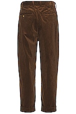 Beams Plus 2 Pleats Corduroy Pant in Golden Brown, view 2, click to view large image.