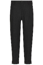 Beams Plus Pleat Wool Cashmere Pant in Charcoal, view 1, click to view large image.