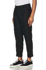 Beams Plus Pleat Wool Cashmere Pant in Charcoal, view 4, click to view large image.