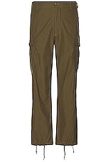 Beams Plus Mil 6 Pockets 80/3 Rip Stop Pant in Olive, view 1, click to view large image.
