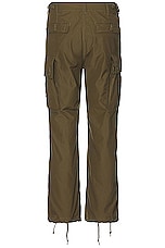 Beams Plus Mil 6 Pockets 80/3 Rip Stop Pant in Olive, view 2, click to view large image.