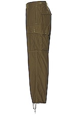 Beams Plus Mil 6 Pockets 80/3 Rip Stop Pant in Olive, view 3, click to view large image.