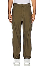 Beams Plus Mil 6 Pockets 80/3 Rip Stop Pant in Olive, view 4, click to view large image.