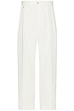 Beams Plus 2 Pleats Trousers Pe Twill in Oyster, view 1, click to view large image.