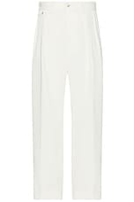 Beams Plus 2 Pleats Trousers Pe Twill in Oyster, view 1, click to view large image.