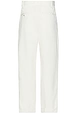 Beams Plus 2 Pleats Trousers Pe Twill in Oyster, view 2, click to view large image.