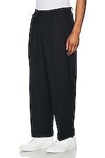 Beams Plus 2 Pleats Trousers in Navy, view 4, click to view large image.