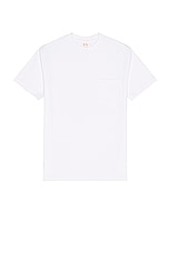 Beams Plus 2 Pack Pocket Tee in White, view 2, click to view large image.