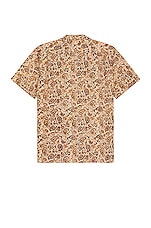 Beams Plus Open Collar Short Sleeve Shirt in Beige, view 2, click to view large image.