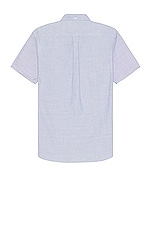 Beams Plus B.d. Short Sleeve Oxford Shirt in Sax, view 2, click to view large image.