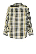 Beams Plus Guide Dobby Nel Check Shirt in Grey, view 2, click to view large image.