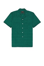 Beams Plus Open Collar Tw Mesh in Green, view 1, click to view large image.