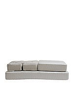 business & pleasure co. Modular Pillow Stack in Laurens Navy Stripe, view 2, click to view large image.