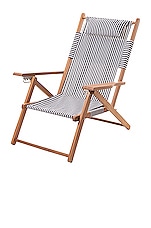 business & pleasure co. Tommy Chair in Laurens Navy Stripe, view 1, click to view large image.