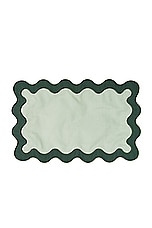 business & pleasure co. Placemat Set Of 4 in Riviera Green, view 3, click to view large image.