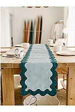 business & pleasure co. Table Runner in Riviera Green, view 3, click to view large image.