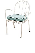 business & pleasure co. Al Fresco Chair Cushion in Riviera Green, view 2, click to view large image.