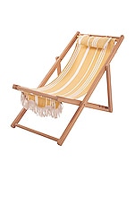 business & pleasure co. Sling Chair in Vintage Yellow Stripe, view 1, click to view large image.