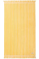 business & pleasure co. Beach Towel in Monaco Mimosa Stripe, view 1, click to view large image.