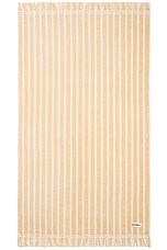 business & pleasure co. Beach Towel in Monaco Natural Stripe, view 1, click to view large image.