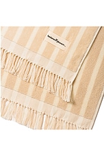 business & pleasure co. Beach Towel in Monaco Natural Stripe, view 3, click to view large image.