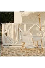 business & pleasure co. Beach Towel in Monaco Natural Stripe, view 4, click to view large image.