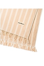 business & pleasure co. Beach Blanket in Monaco Natural Stripe, view 3, click to view large image.